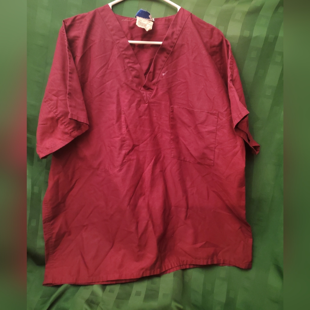 Burgundy V Neck Top